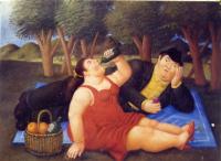 Botero, Fernando - Abstract oil painting.